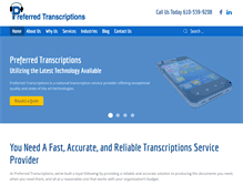 Tablet Screenshot of preferredtranscriptions.com